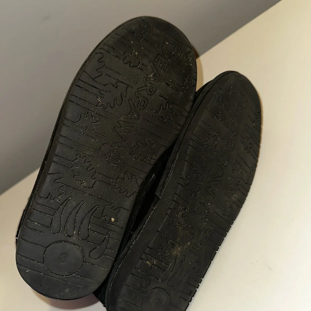 Bearpaw Youth Black Suede Shearling Boots (Size 3Y)